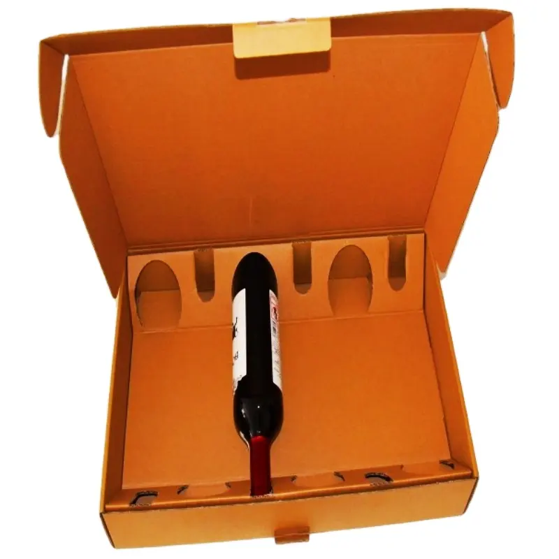 กล่องของขวัญกระดาษสำหรับไวน์กล่องกระดาษแข็ง3แพ็คสำหรับใส่ขวดไวน์กล่องเบียร์ออกแบบได้ตามต้องการ