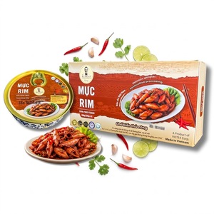 Calamars Sauteurs Spécialités Vietnamiennes 250g en Boîte, Sauce Piquante Artisanale au Piment, Fruits de Mer en Conserve, Export en Gros - Product Image 1