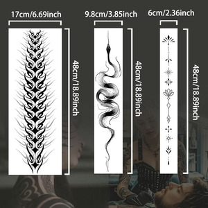 <span class=keywords><strong>Tatouage</strong></span> de Colonne Vertébrale Tatouages Temporaires <span class=keywords><strong>Tatouage</strong></span> Semi-Permanent pour le Dos Étanche Résistant à la Sueur Dure 2 Semaines Réaliste à Base de Plantes Anti-Friction - Product Image 5