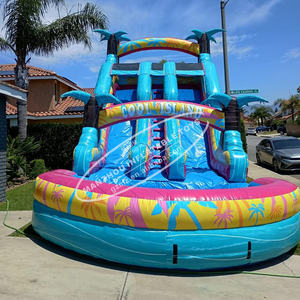 <span class=keywords><strong>Toboggan</strong></span> aquatique gonflable hybride à double voie avec <span class=keywords><strong>piscine</strong></span> Holiday Beach Islands Flow - Product Image 2