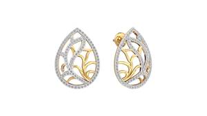 Lujoso 10K 14K 18K oro laboratorio cultivado diamante Natural pendientes colgante cadena para mujeres para fiestas bodas oro rosa - Product Image 2