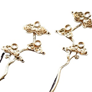 Horquilla de Pelo con Diseño de Nube Auspiciosa, 40x147mm, Chapada en Oro y Plata, Hecha a Mano, Accesorio para Hanfu - Product Image 5