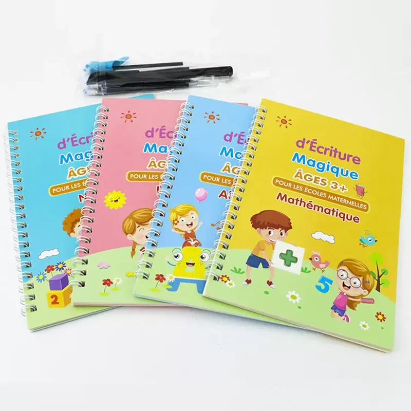French Sank Magic Book Practice Copybook Handwriting Calligraphy Child Printing books for kids French Letters Exercise Book