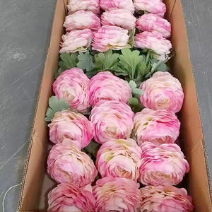 Ranunculus rosa y blanco, flor de simulación de ensueño, decoración de boda, se puede reutilizar y nunca se marchita - Product Image 3