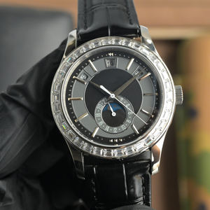 2025 lujo nuevo espejo de cristal azul de alta calidad 240SC movimiento negocios 5205 reloj mecánico VVS bisel de diamante - Product Image 2