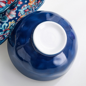 2025 Bohemian gốm bộ đồ ăn nghệ thuật kỳ lạ phong cách nhà hàng nông tấm sáng tạo bát Gốm Bộ đồ ăn - Product Image 5