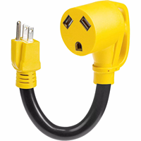 Adaptateur RV 30A à 15A 110v TT -30R prise femelle vers Nema 5-15 P cordon d'alimentation SJT 3/10AWG 12 pouces pour RV Trailer Camper