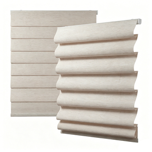 Persianas Romanas Inalámbricas Manuales ZSTARR, Diseño 2 en 1, Compra Una y Obtén una Correa Ajustable de Doble Uso para Cafetería - Product Image 1
