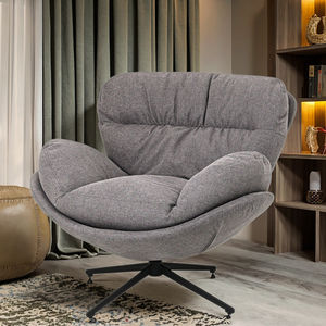 北欧風高級一人掛けソファチェア、リビングルーム用ファブリックスポンジ製大人用リクライニングソファ - Product Image 2