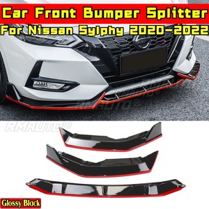 Sylphy Front Bumper <b>Lip</b> Matte Black Sport Style Front Bumper <b>Splitter</b> Body Kit for Nissan Sylphy 2020-2022 Car Accessories - Product Image 3