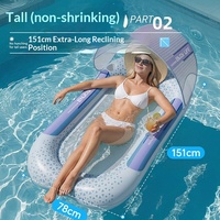 Hamac flottant gonflable pliable en maille pour divertissement aquatique, chaise longue en PVC, vente en gros, produit transfrontalier très demandé, Chine