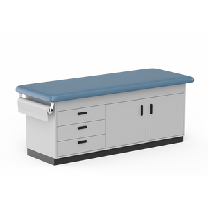 Table de traitement de <span class=keywords><strong>lit</strong></span> de massage <span class=keywords><strong>d</strong></span>'examen médical de style <span class=keywords><strong>d</strong></span>'armoire en bois de version plate 3 tiroirs 2 portes hôpitaux nommés - Product Image 2