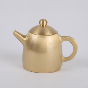 Tetera de latón en miniatura de alta calidad, artesanía en cobre, tetera de cobre para ceremonia del té Kung Fu, tetera pequeña para goteo, cobre - Product Image 1