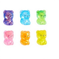 Jouet anti-stress en caoutchouc en forme d'ours en peluche, best-seller transfrontalier, balle à billes, gadget de décompression pour enfants, vente en gros d'usine
