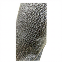 Veste et pantalon en cuir PU souple à motif crocodile vintage, tissu extensible quadridirectionnel, cuir gaufré, lavable sans eau, 0,6 mm