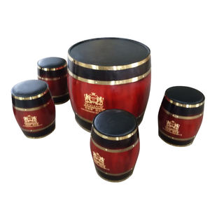 Wod fabrika özelleştirilmiş süslemeleri ahşap meşe varil masa şarap için - Product Image 6