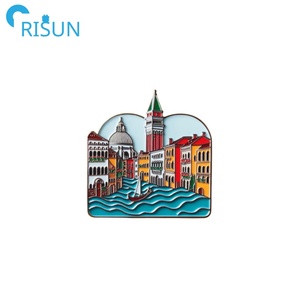 Fabricante italiano turismo recuerdo Pin personalizado italiano <span class=keywords><strong>Venezia</strong></span> Venecia viaje solapa Pin insignia agua ciudad <span class=keywords><strong>Venezia</strong></span> Logo Pin insignia - Product Image 3