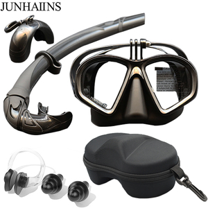 Precio de Fábrica, Juego de Máscara y Snorkel para Buceo Libre de Bajo Volumen, Vidrio Templado, Estuche de EVA para Adultos, Juego de Máscaras de Buceo para Deportes Subacuáticos - Product Image 1