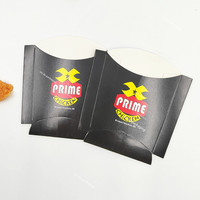 Caja de patatas fritas desechable personalizable con recubrimiento UV de laminación mate en relieve Manejo de impresión