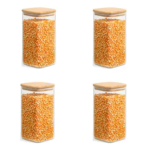 YOIOWE HOME Glass Sealed Jar Glass Container Kitchen Organizer And Storage Glass Food Storage Spice Jar Biscuit Jar