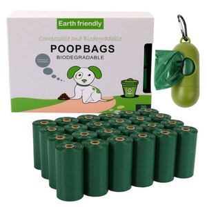 Sacs à crottes de chien avec distributeur EPI HDPE extra épais 15 pièces par rouleau 20x30cm biodégradables - Product Image 1