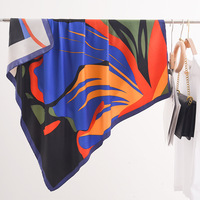 Nouvelle Collection 2026 – Foulard Carré Rétro Graffiti en Polyester, Coloré et Léger, pour Femme – Vente en Gros
