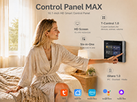 Caméra équipée de Zigbee BLE Wifi 10.1 pouces, télécommande infrarouge intégrée, panneau de commande central intelligent, commande vocale compatible avec Alexa