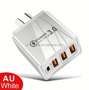 ที่ชาร์จเร็ว 3 พอร์ต USB + PD Type-C พร้อมเอาต์พุต QC2.0 วัสดุทนไฟสำหรับโทรศัพท์มือถือและแท็บเล็ต - Product Image 4