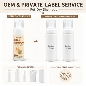 Champú Seco para Mascotas Zourunan, Espuma sin Agua con <span class=keywords><strong>Bomba</strong></span> Dosificadora, para Perros y Gatos, Aroma a Avena, Cuidado y Aseo, 60 ml, 2.03 Fl Oz, OEM, Venta al por Mayor - Product Image 5