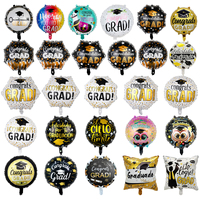 Balon Foil Helium Bulat Ramah Lingkungan Ukuran 18 Inci untuk Dekorasi Pesta Wisuda dan Baby Shower Grosir