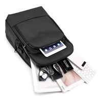 Sac à dos multifonctionnel extensible pour ordinateur portable, résistant à l'eau, en nylon, avec port USB pour les trajets quotidiens et les courts voyages d'affaires