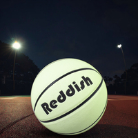 Ballon de basket réfléchissant qui brille dans le noir, taille 7, cuir composite officiel, ballon d'entraînement nocturne