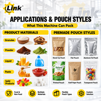 Machine d'emballage automatique de sachets verticaux avec système rotatif de manutention, remplissage et scellage pour divers produits