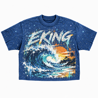 Kaos T-Shirt Pria Ukuran Besar Berbahan Katun OEM 180 GSM-380 GSM, Polos, Custom Print Grafis Digital, Hiasan Berlian Imitasi