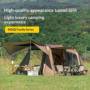 Tenda a tunnel a doppio strato per esterni quattro stagioni, in tessuto Oxford, spaziosa, per campeggio e pranzo, impermeabile e protezione solare, tenda 5-8-10 posti - Product Image 2