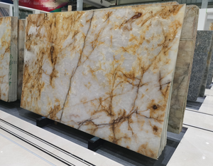 Dalles de quartzite jaune cristallin, translucides naturelles, polies pour la décoration de fond lumineux <span class=keywords><strong>à</strong></span> LED - Product Image 3