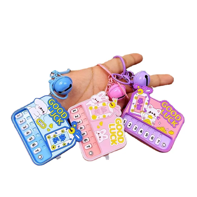 Wholesale Backpack Pendant Creative Cute Cartoon Key Chain Holder Keyring Mini Handheld Electronic Piano Keychain