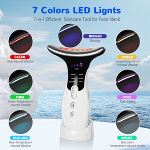 Herramienta para el Cuidado de la Piel Dolphins, Dispositivo de Belleza para Rostro y Cuello, 7 Colores, Portátil, Alimentado por USB, Palo de Plástico para Masajeador Facial - Product Image 3