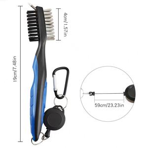 Kit de Nettoyage de Golf Personnalisé pour Sports de Plein Air, Serviette de Golf en Microfibre à Motif Gaufré Séchage Rapide, Brosses à Clubs de Golf Double Face avec Mousqueton - Product Image 2