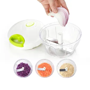 Kitchen Gadget Mini Manual Food Chopper Hand Held Vegetable Chopper Rope Garlic Cutter Vegetable Fruit Twist Shredder