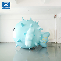 Modèle de poisson-baleine gonflable géant personnalisé, thème océanique extérieur, publicité commerciale, décoration de paysage pour événements