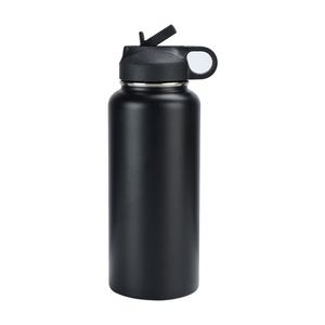 Botella de Agua de Acero Inoxidable Personalizada con Degradado Azul Periwinkle, Tapa con Pajita y Aislamiento al Vacío, Ideal para Regalos Promocionales - Product Image 2