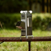 Réchaud de camping en acier inoxydable-Mini réchaud à fusée portable avec logo personnalisé Design minimaliste à faible quantité minimale de commande