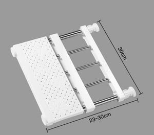 <span class=keywords><strong>Étagère</strong></span> de rangement en métal extensible, <span class=keywords><strong>séparateur</strong></span> de séparation pour armoire, garde-robe et placard, organisateur réglable - Product Image 2