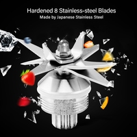Blender Komersial 2200W Heavy Duty 2L Kecepatan Variabel Pulse 4 Pengaturan Timer 8 Mata Pisau Vortex Pembersih Otomatis Pengolah Makanan Smoothie