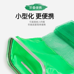 กรงตกปลาพับได้ทรงสี่เหลี่ยม Jiangyue ขนาด 17x30 17x40 ตาข่ายโพลีเอทิลีน ถุงใส่ปลาสด อุปกรณ์ตกปลาสำหรับใช้งานกลางแจ้ง - Product Image 2