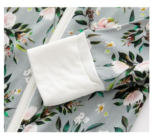 Impression personnalisée motif usine 95% bambou nouveau-né infantile enfant en bas âge vêtements plier Footie garçon filles combinaison bambou bébé barboteuse - Product Image 3