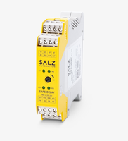 Relé de Parada de Emergencia Seguro SALZ Automation SA-SAFE-DL-01-00 2NO No Delimitado Del. Contactos 0.03-30s SIL3/Cat4/PLe 24V AC/DC de Fabricación Industrial