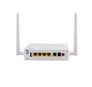 Pasokan Pabrik Router Modem dengan 2GE + 2FE LAN Port + 2.4G WIFI ZTE Ggpon ONU ONT