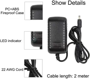 Universal Power Adapter AC DC Power Supply 3V 4.5V 5V 6V 7.5V 9V 12V 1A For LED Strip Lights CCTV Camera TV-Box Speakers Router